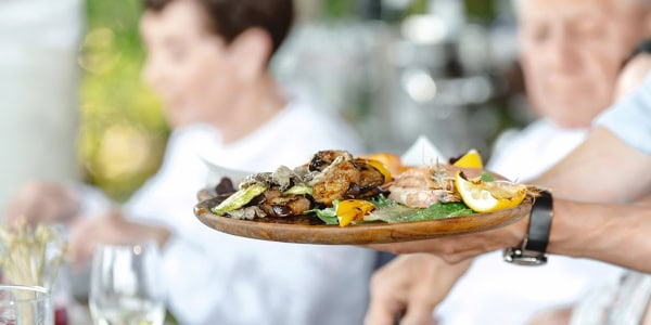 serving food plate